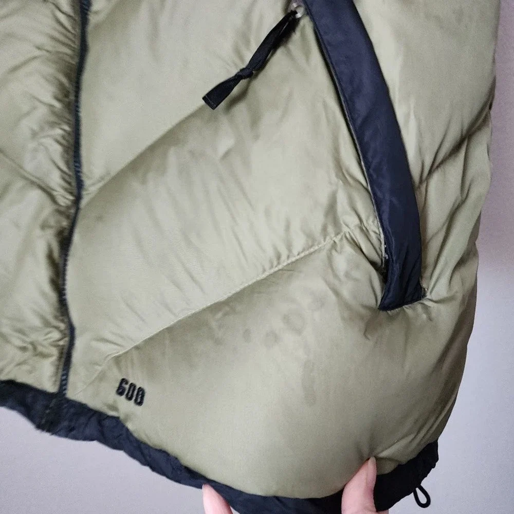THE NORTH FACE Y2K Nuptse 600 Down Puffer Vest Green‎ Black Gorpcore XXL